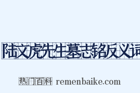 陆文虎先生墓志铭反义词是什么意思的图片